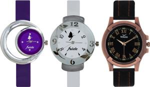 Frida Designer VOLGA Beautiful New Branded Type Watches Men and Women Combo720 VOLGA Band Analog Watch - For Couple
