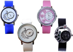 Spinoza Diamond studded letest collaction with beautiful attractive peacock S09P52 Analog Watch  - For Women