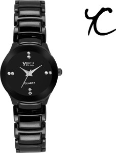 Youth Club Stunning Black Ladies Bracelet 01 Analog Watch - For Women