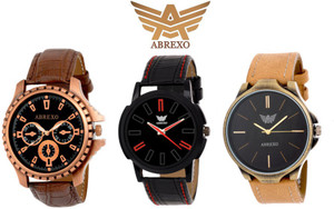 Abrexo Abx-70001-BK-BR Modish Analog Watch - For Men