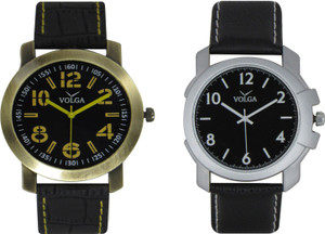 Volga Branded Leather Quality Designer Dial Diwali Special Combo613 Designer Sport Looks WaterProof Mens Watch Analog Watch - For Men
