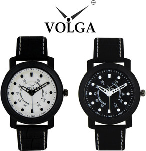 Volga Branded Fancy Look New Latest Awesome Collection Young Boys Qulity Lather Waterproof Designer belt With Best Offers Super18 Analog Watch - For Men