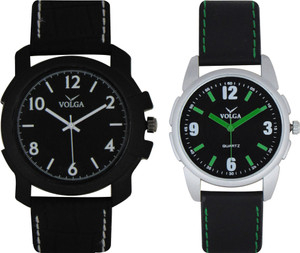 Volga Branded Leather Quality Designer Dial Diwali Special Combo243 Designer Sport Looks WaterProof Mens Watch Analog Watch - For Men