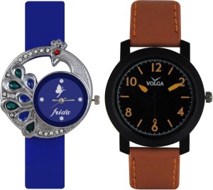 Frida Designer VOLGA Beautiful New Branded Type Watches Men and Women Combo50 VOLGA Band Analog Watch  - For Couple
