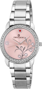 Decode Ladies Crystal Studded LR-026 pink Analog Watch - For Women