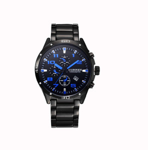 Curren Blue Font Decker Analog Watch - For Men