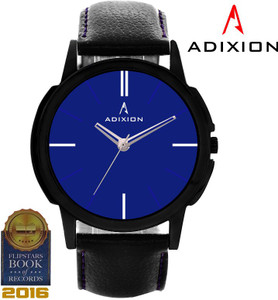 Adixion 9502NL04 New Black Strep watch with Genuine Leather Analog Watch - For Men & Women