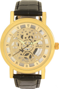 COSMIC Skeleton Transparent See-Through Gold Case Super-Luxury Analog Watch - For Men M-785420.325656 Analog Watch - For Boys & Girls