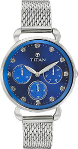 Titan 95013SM01J Purple Analog Watch - For Women