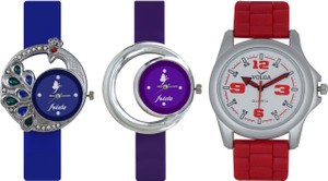 Frida Designer VOLGA Beautiful New Branded Type Watches Men and Women Combo447 VOLGA Band Analog Watch - For Couple