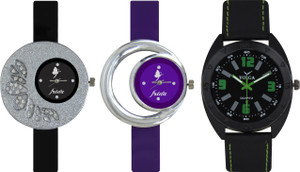 Frida Designer VOLGA Beautiful New Branded Type Watches Men and Women Combo308 VOLGA Band Analog Watch - For Couple