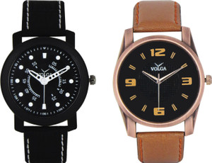 Volga Branded Leather Quality Designer Dial Diwali Special Combo267 Designer Sport Looks WaterProof Mens Watch Analog Watch - For Men