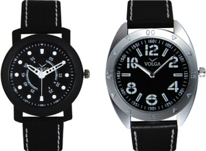 Volga Branded Leather Quality Designer Dial Diwali Special Combo276 Designer Sport Looks WaterProof Mens Watch Analog Watch - For Men