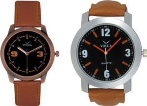 Volga Branded Leather Quality Designer Dial Diwali Special Combo420 Designer Sport Looks WaterProof Mens Watch Analog Watch - For Men
