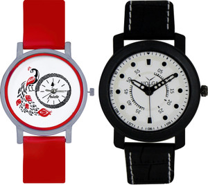 Frida Designer VOLGA Beautiful New Branded Type Watches Men and Women Combo158 VOLGA Band Analog Watch - For Couple