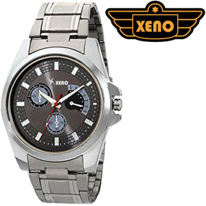 Xeno BN16 Day Date Type Chronograph Pattern Silver Metal Grey New Look Fashion Stylish Modish Analog Watch - For Boys