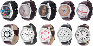 Jack Klein Combo of 10 Graphic Analog Watch - For Men