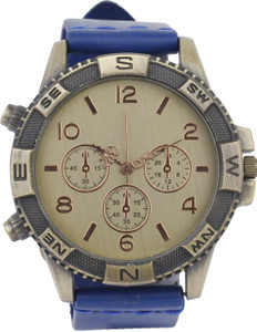 COSMIC BLUE LEATHER STRAP ANALOG MEN WATCH HAVING STYLISH DESIGNS ON DIAL Analog Watch - For Men