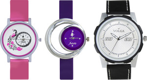 Volga Designer FVOLGA Beautiful New Branded Type Watches Men and Women Combo152 VOLGA Band Analog Watch - For Couple