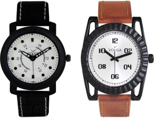 Volga Branded Leather Quality Designer Dial Diwali Special Combo309 Designer Sport Looks WaterProof Mens Watch Analog Watch - For Men