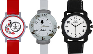Frida Designer VOLGA New Branded Type Watches Men and Women Combo747 VOLGA Frida Couple Analog Watch - For Couple