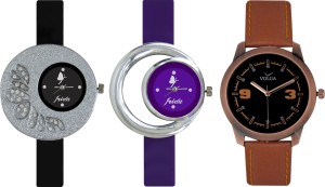 Frida Designer VOLGA Beautiful New Branded Type Watches Men and Women Combo311 VOLGA Band Analog Watch  - For Couple