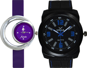 Frida Designer VOLGA Beautiful New Branded Type Watches Men and Women Combo137 VOLGA Band Analog Watch - For Couple