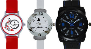 Frida Designer VOLGA Beautiful New Branded Type Watches Men and Women Combo766 VOLGA Band Analog Watch - For Couple