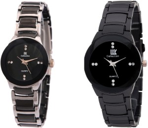 IIK Collection Silver-Black Analog Watch  - For Women