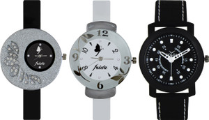 Frida Designer VOLGA Beautiful New Branded Type Watches Men and Women Combo379 VOLGA Band Analog Watch - For Couple