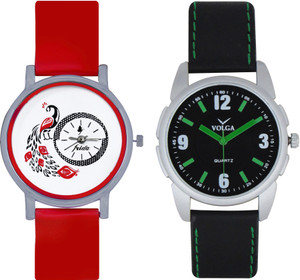Frida Designer VOLGA Beautiful New Branded Type Watches Men and Women Combo168 VOLGA Band Analog Watch - For Couple