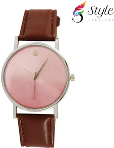 Style Feathers SINGLE-DIAMOND-BROWN 001 Sweep Second Analog Watch - For Girls