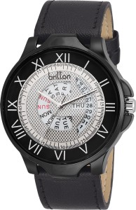Britton BR-GR4816-WHT-BLK Day Date Analog Watch  - For Boys