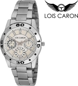Lois Caron Lck-4515 White Chronograph Pattern Analog Watch  - For Women