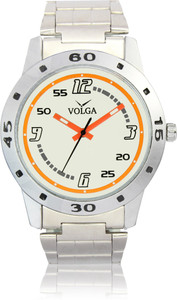 Volga VLW080004 Sports Steel belt With Designer Stylish Branded Silver Bracelet Analog Watch - For Men