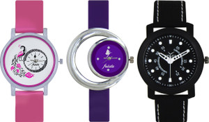 Frida Designer VOLGA Beautiful New Branded Type Watches Men and Women Combo564 VOLGA Band Analog Watch - For Couple