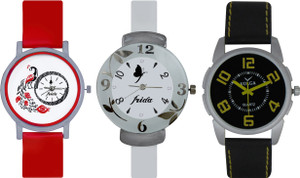 Frida Designer VOLGA Beautiful New Branded Type Watches Men and Women Combo759 VOLGA Band Analog Watch - For Couple