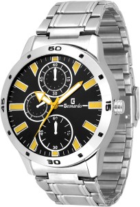 Geonardo GDM21 Yellow Impression Black Dial Chain Analog Watch  - For Men