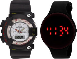 S Shock S- shock +led black Analog-Digital Watch - For Boys