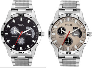 YOLO Gents Steel Chain Combo-YGN-002 Analog Watch - For Men