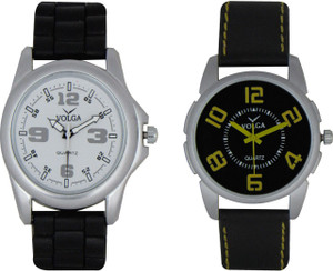 Volga Branded Leather Quality Designer Dial Diwali Special Combo18 Designer Sport Looks WaterProof Mens Watch Analog Watch - For Men