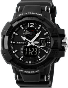 Xergy Analog Digital, water proof , Alarm , Stopwatch , LED Light , Dual time Sports Watch 8221-1 Analog-Digital Watch - For Boys