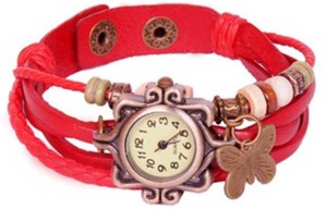 Design Culture dgcVINTAGE-Red Vintage butterfly Analog Watch  - For Girls
