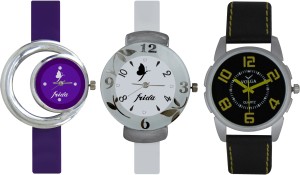 Frida Designer VOLGA New Branded Type Watches Men and Women Combo722 VOLGA Frida Couple Analog Watch  - For Couple