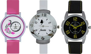 Frida Designer VOLGA Beautiful New Branded Type Watches Men and Women Combo648 VOLGA Band Analog Watch - For Couple