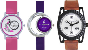 Volga Designer FVOLGA Beautiful New Branded Type Watches Men and Women Combo149 VOLGA Band Analog Watch - For Couple