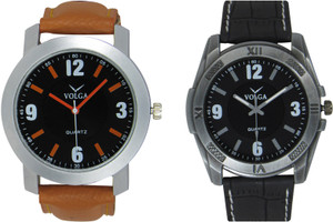 Volga Branded Leather Quality Designer Dial Diwali Special Combo552 Designer Sport Looks WaterProof Mens Watch Analog Watch - For Men