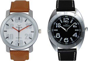 Volga Branded Leather Quality Designer Dial Diwali Special Combo534 Designer Sport Looks WaterProof Mens Watch Analog Watch - For Men