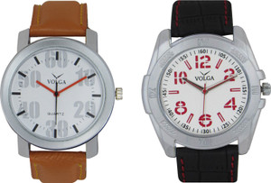 Volga Branded Leather Quality Designer Dial Diwali Special Combo532 Designer Sport Looks WaterProof Mens Watch Analog Watch - For Men