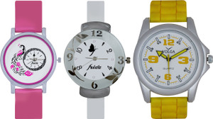 Frida Designer VOLGA New Branded Type Watches Men and Women Combo633 VOLGA Frida Couple Analog Watch - For Couple
